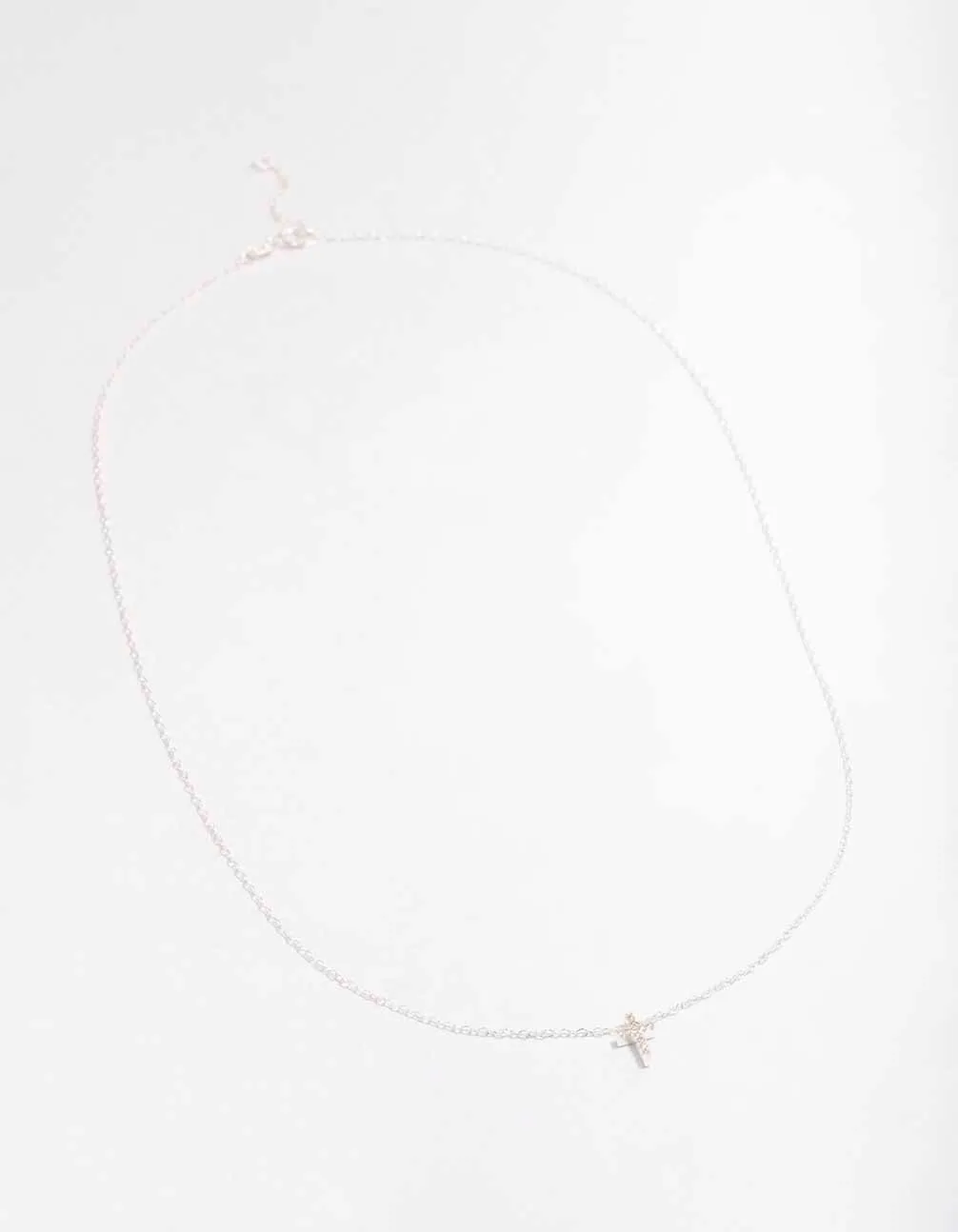 Sterling Silver Cubic Zirconia Cross Pendant Necklace sold by lovisa product image thumbnail 2