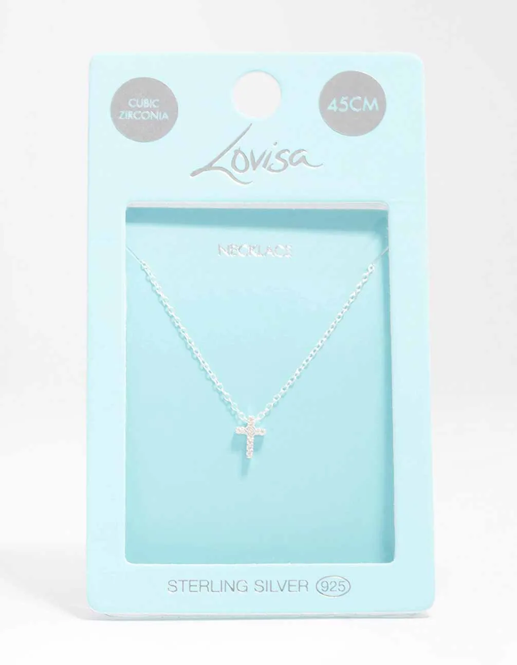 Sterling Silver Cubic Zirconia Cross Pendant Necklace sold by lovisa product image thumbnail 3