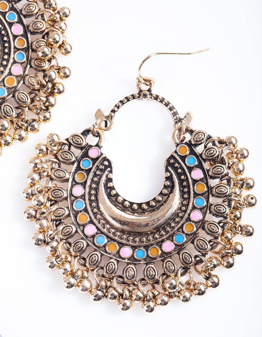 Antique Gold Colourful Disc Drop Earrings sold by lovisa product image thumbnail 3