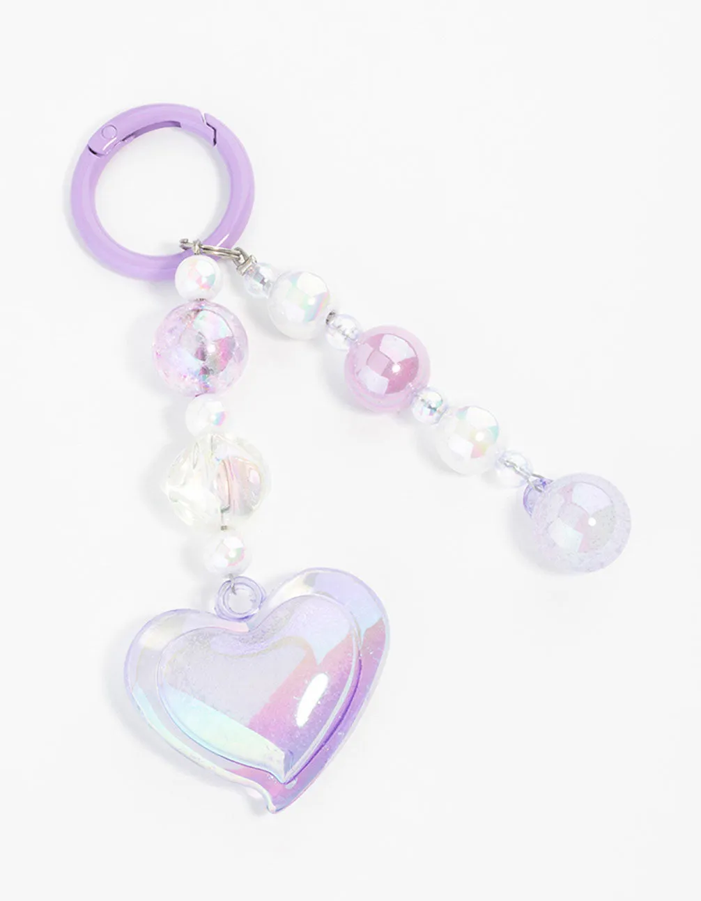 Purple Large Heart Keychain sold by lovisa