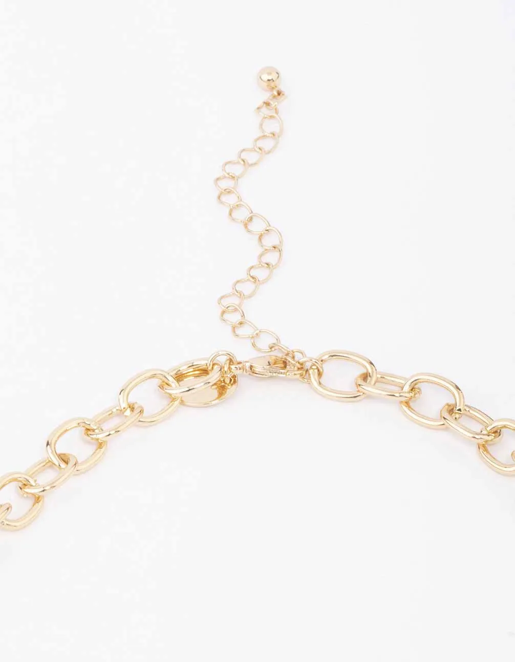 Gold Mixed Circle Chain Necklace sold by lovisa product image thumbnail 3