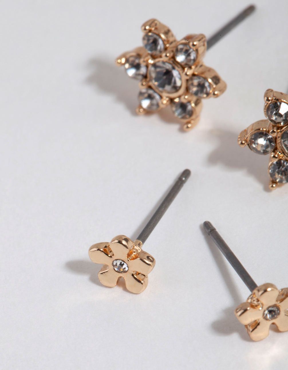 Gold Flower Mix Stud Earring Pack sold by lovisa product image thumbnail 3