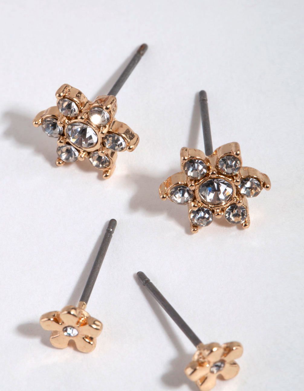 Gold Flower Mix Stud Earring Pack sold by lovisa product image thumbnail 2