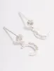 Sterling Silver Cubic Zirconia Drop Stud Earrings sold by lovisa