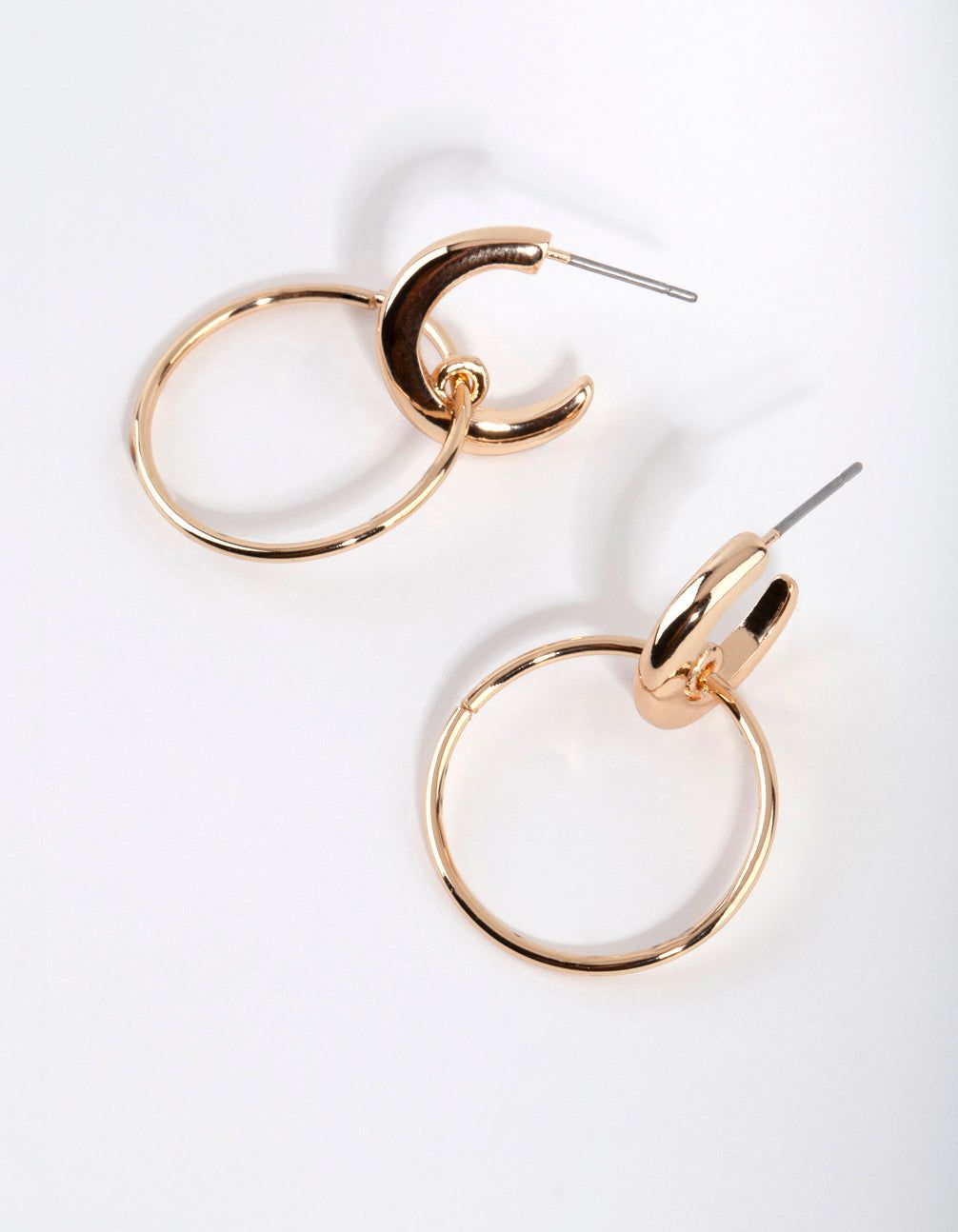 Gold Open Disc Huggie Earrings sold by lovisa