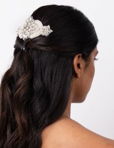 Statement Embossed Pearl Crystal Comb sold by lovisa