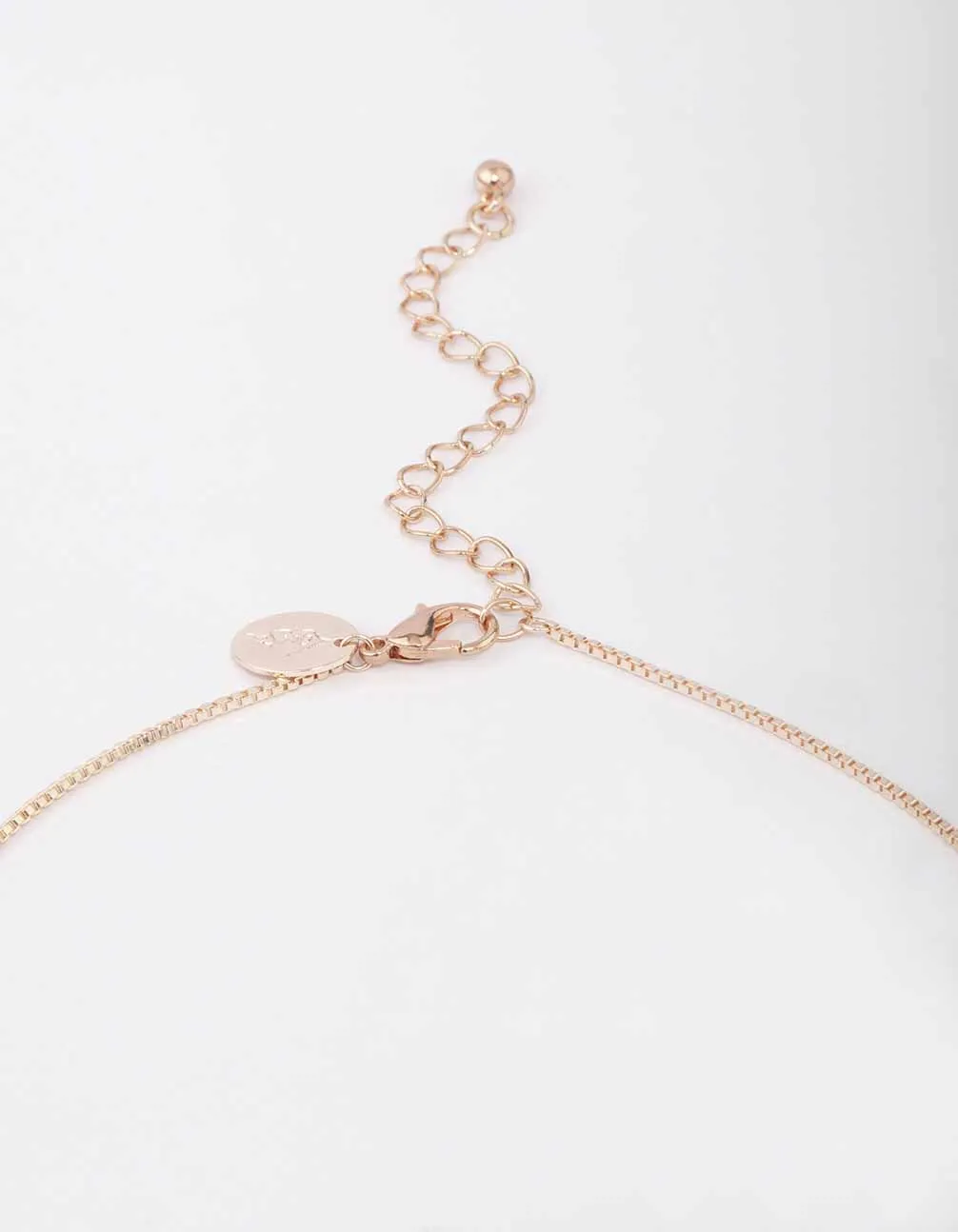 Rose Gold Diamante Lariat Necklace sold by lovisa product image thumbnail 3