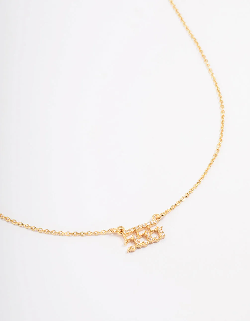 Gold Plated Cubic Zirconia 555 Angel Number Pendant Necklace sold by lovisa