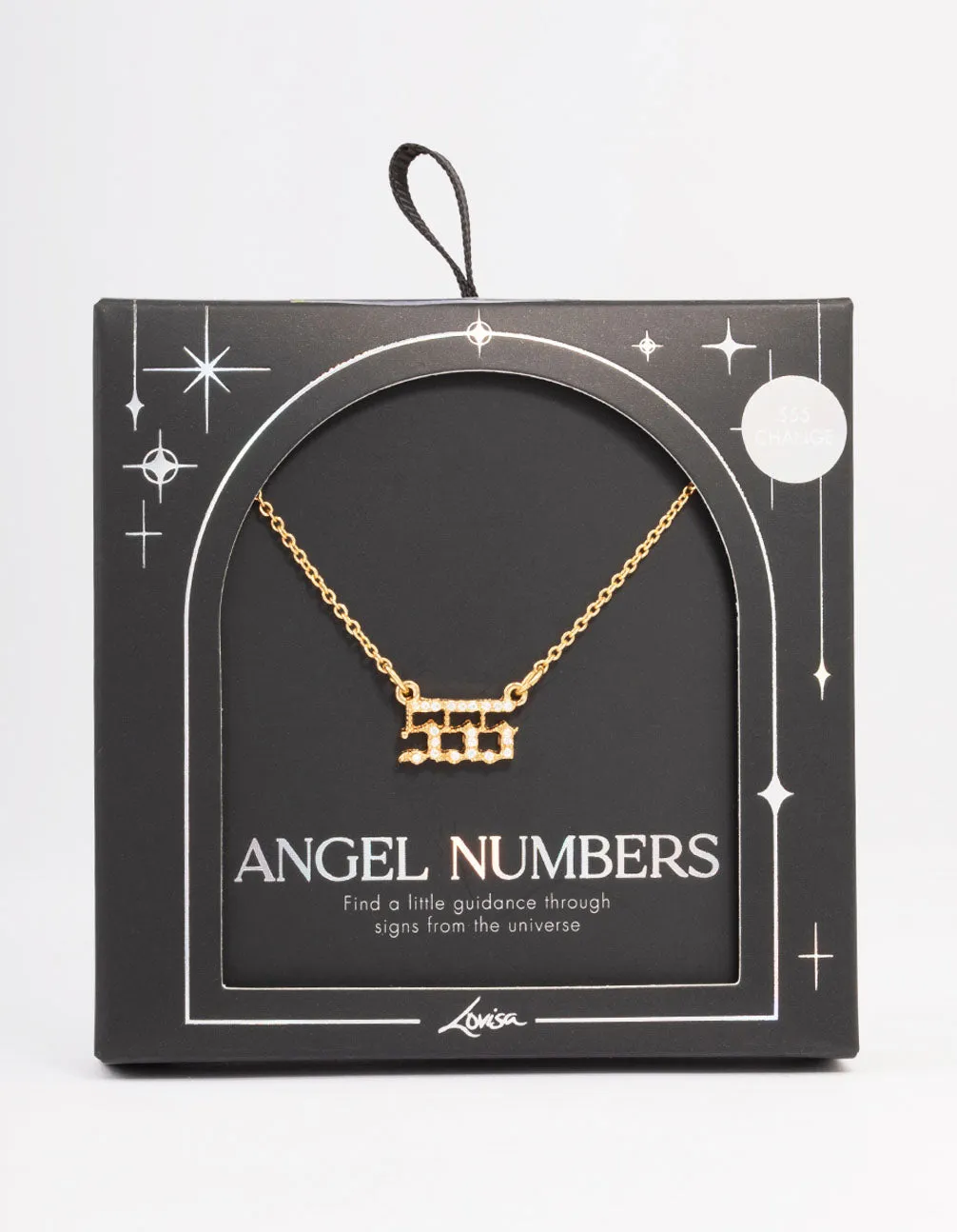 Gold Plated Cubic Zirconia 555 Angel Number Pendant Necklace sold by lovisa product image thumbnail 2