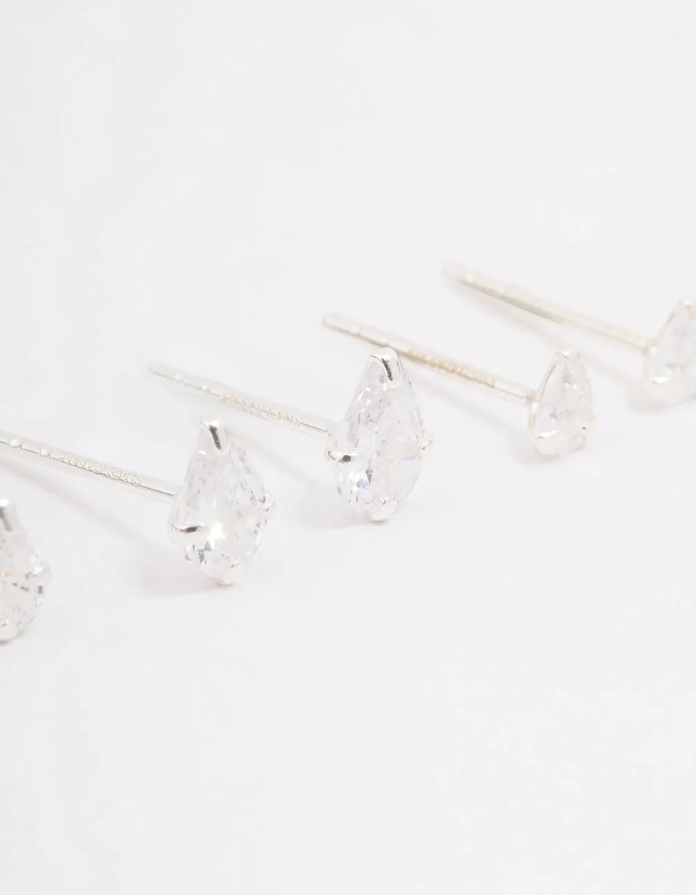 Sterling Silver Cubic Zirconia Stud Earring 3-Pack sold by lovisa product image thumbnail 2