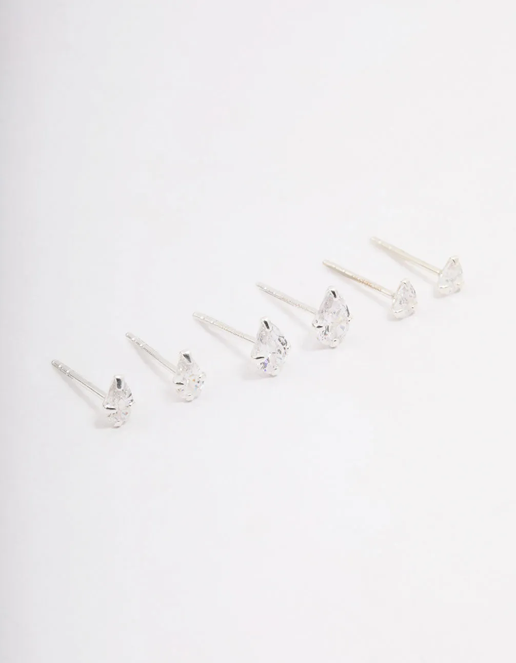 Sterling Silver Cubic Zirconia Stud Earring 3-Pack sold by lovisa