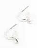 Simple Silver Diamante Huggie Charm Earrings sold by lovisa