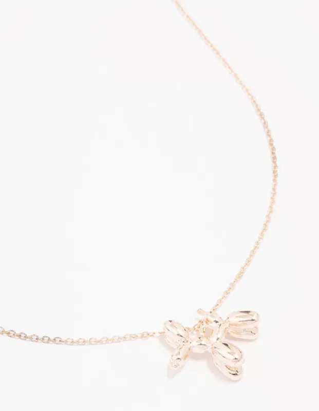 Rose Gold Bubble Dog Pendant Necklace sold by lovisa
