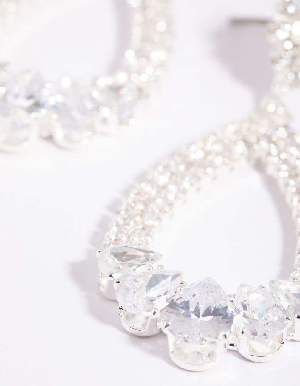 Silver Cubic Zirconia Pear Drop Earrings sold by lovisa product image thumbnail 3