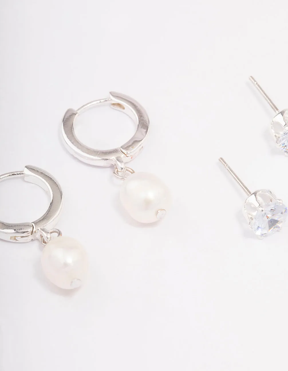 Silver Diamante & Pearl Earring Pack sold by lovisa product image thumbnail 3