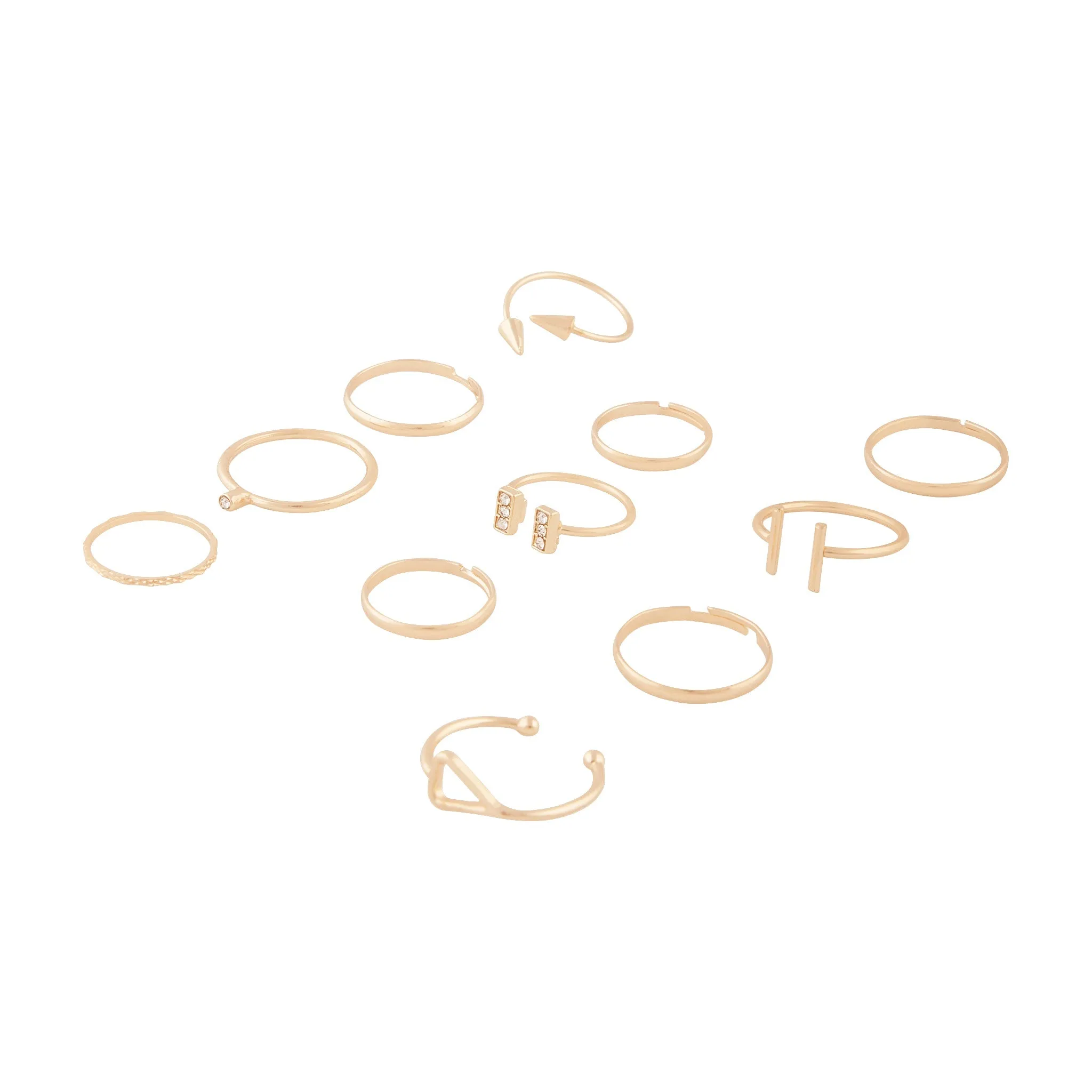 Gold Fine Band Ring Pack sold by lovisa