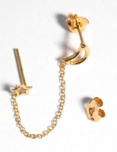 Gold Plated Sterling Silver Celestial Stud Earrings sold by lovisa