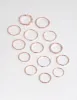 Rose Gold Fine Mix Band Ring Pack sold by lovisa