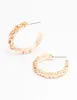 Rose Gold Diamante Pear Hoop Earrings sold by lovisa