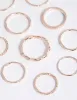 Rose Gold Fine Mix Band Ring Pack sold by lovisa