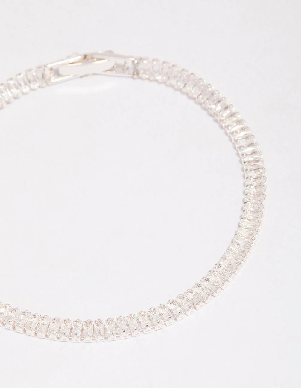 Silver Plated Cubic Zirconia Baguette Tennis Bracelet sold by lovisa product image thumbnail 2