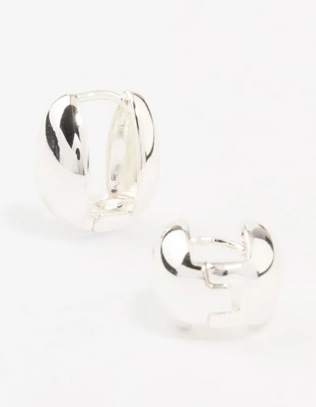 Silver Plated Bubble Huggie Hoop Earrings sold by lovisa