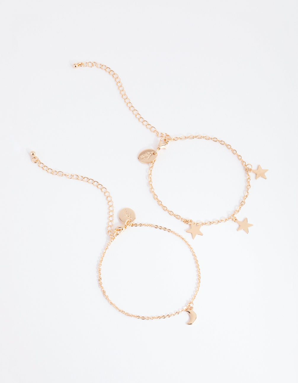 Gold Star & Moon Bracelet Pack sold by lovisa