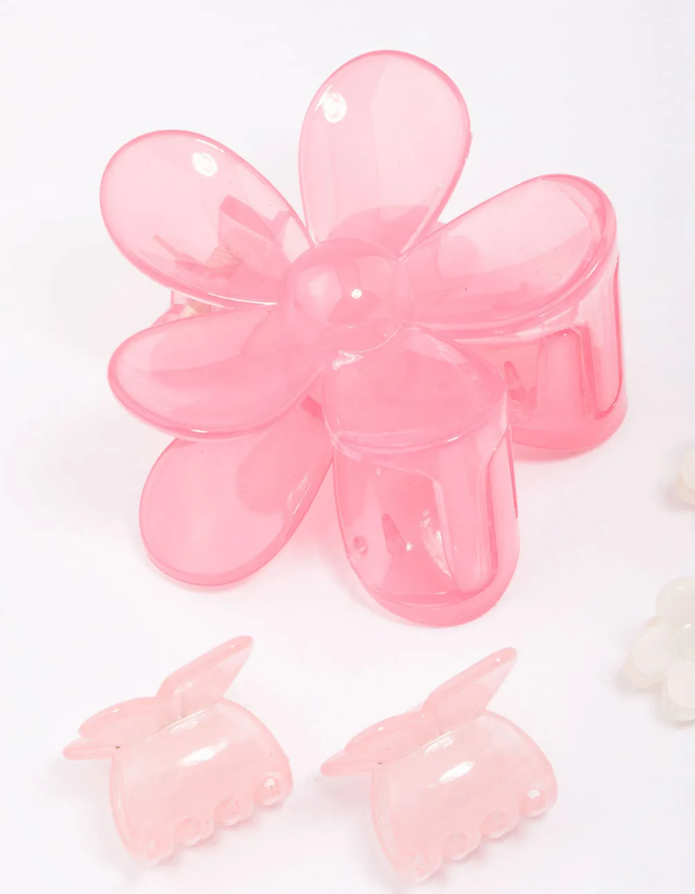 Pink Mixed Daisy Flower Hair Claw Clip 5-Pack sold by lovisa product image thumbnail 2