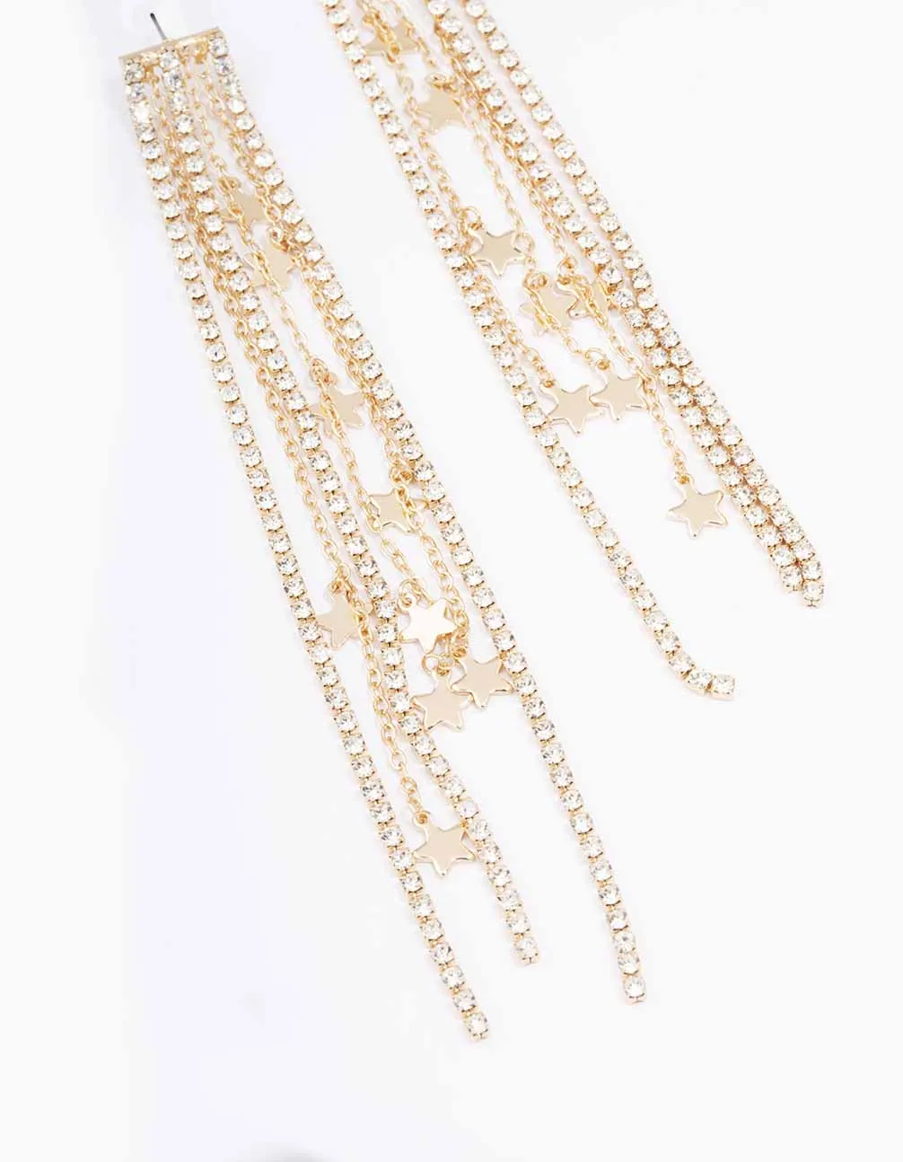 Gold Diamante Cupchain Star Drop Earrings sold by lovisa product image thumbnail 3