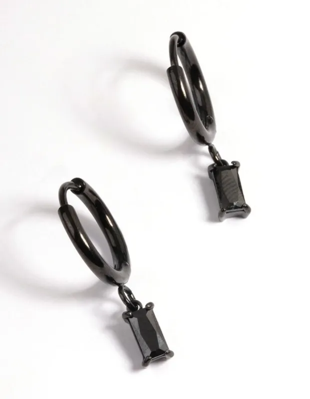 Coated Surgical Steel Cubic Zirconia Hoop Earrings sold by lovisa