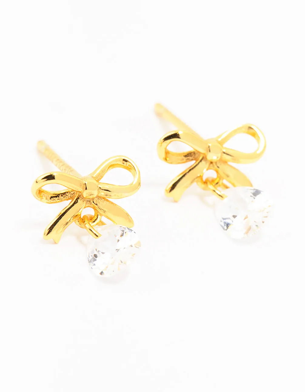 Gold Plated Sterling Silver Bow & Pear Earrings sold by lovisa product image thumbnail 2