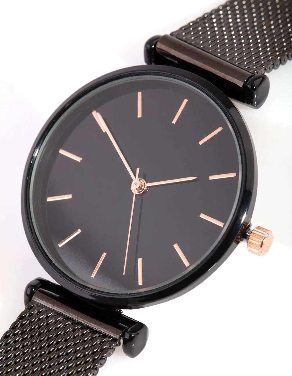 Black Mesh Watch sold by lovisa