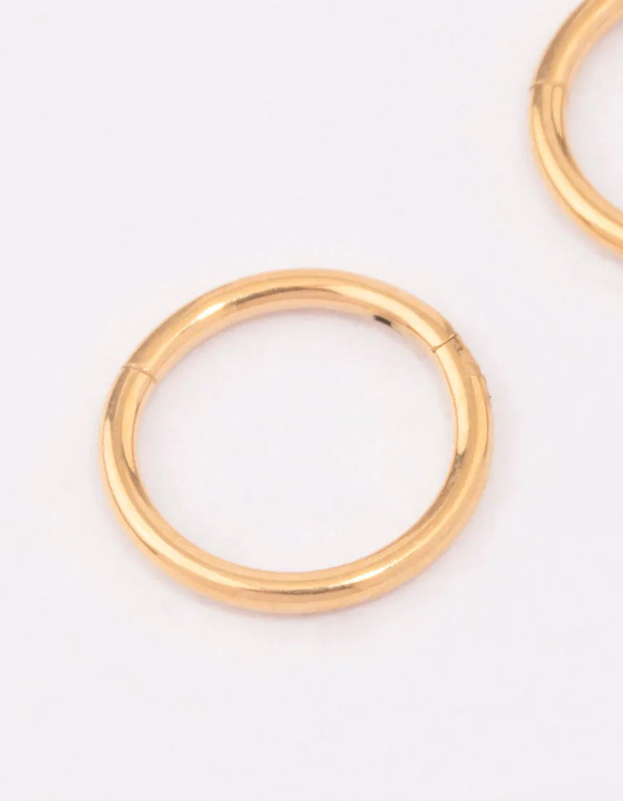 Gold Plated Titanium Fine Sleeper Earrings 6mm sold by lovisa product image thumbnail 2