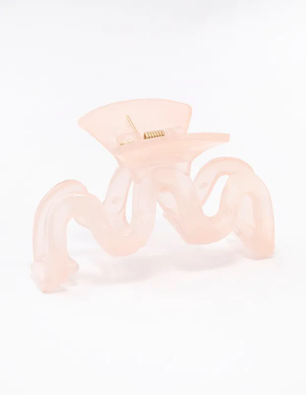 Blush Wavy Hair Claw Clip sold by lovisa
