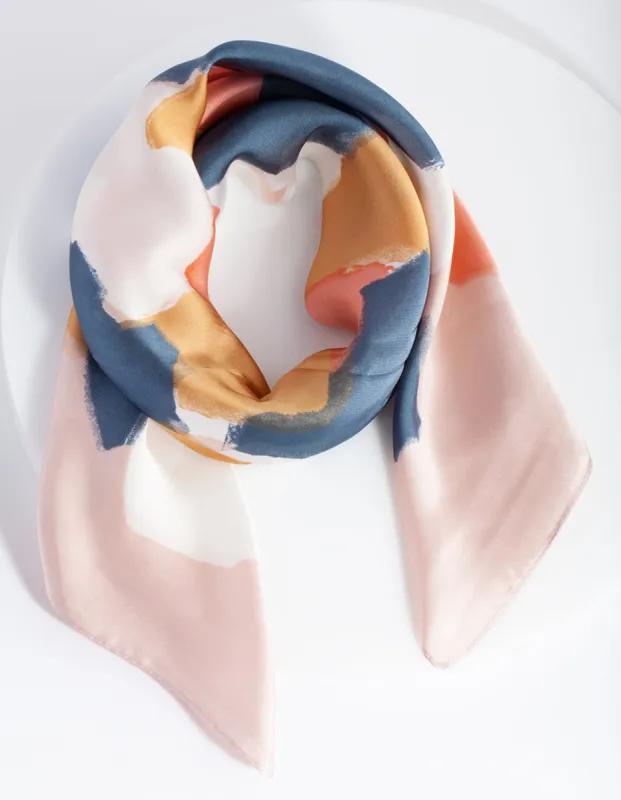 Neutral Soft Floral Bandana Hair Scarf sold by lovisa