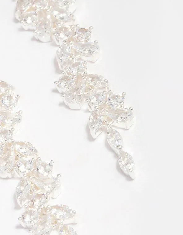 Silver Plated Cubic Zirconia Dainty Vine Drop Earrings sold by lovisa product image thumbnail 2