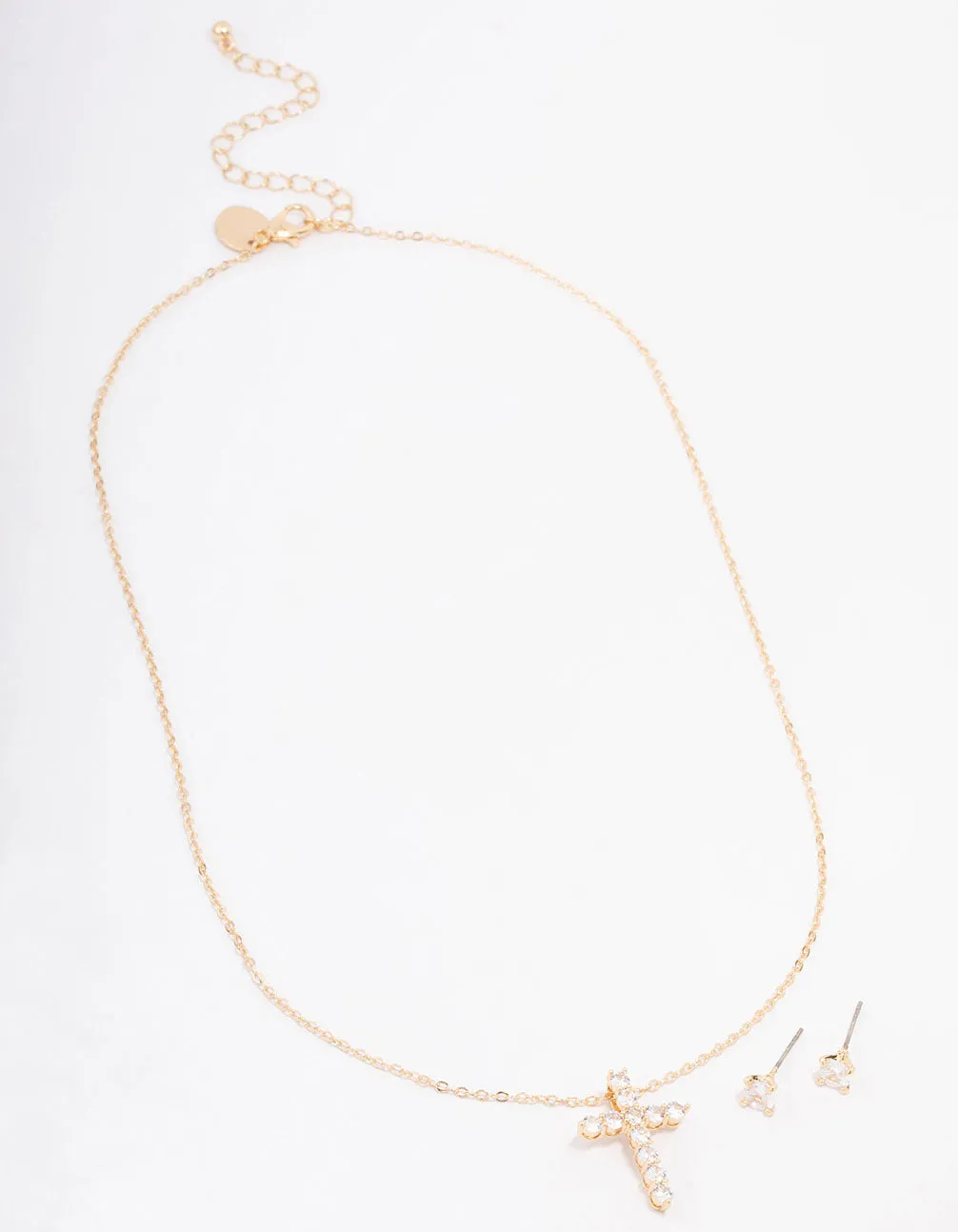 Gold Large Round Cubic Zirconia Cross Jewellery Set sold by lovisa product image thumbnail 2