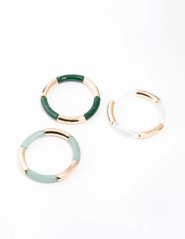 Gold  Stretch Bracelets 3-Pack sold by lovisa