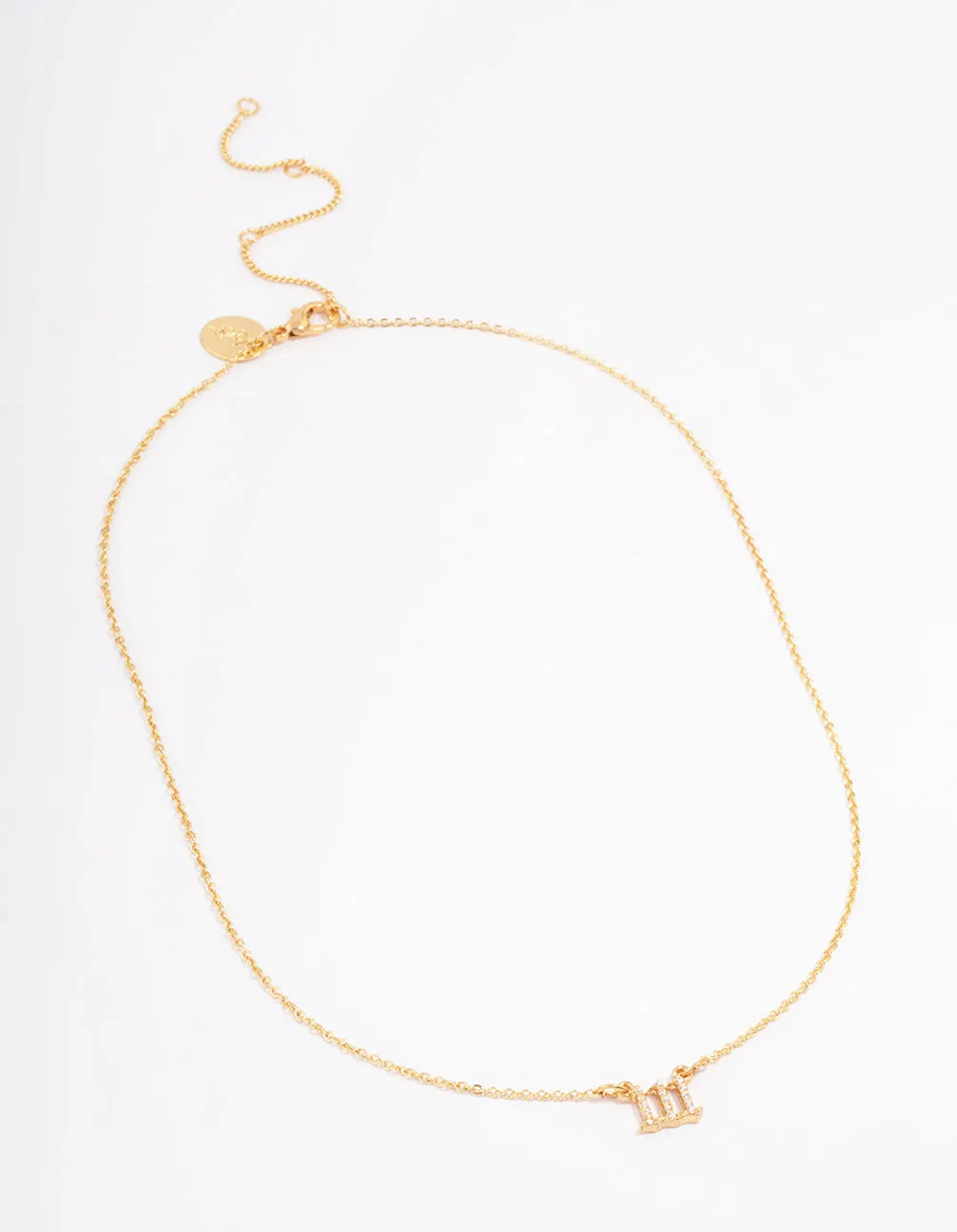 Gold Plated Cubic Zirconia 111 Angel Number Pendant Necklace sold by lovisa product image thumbnail 3