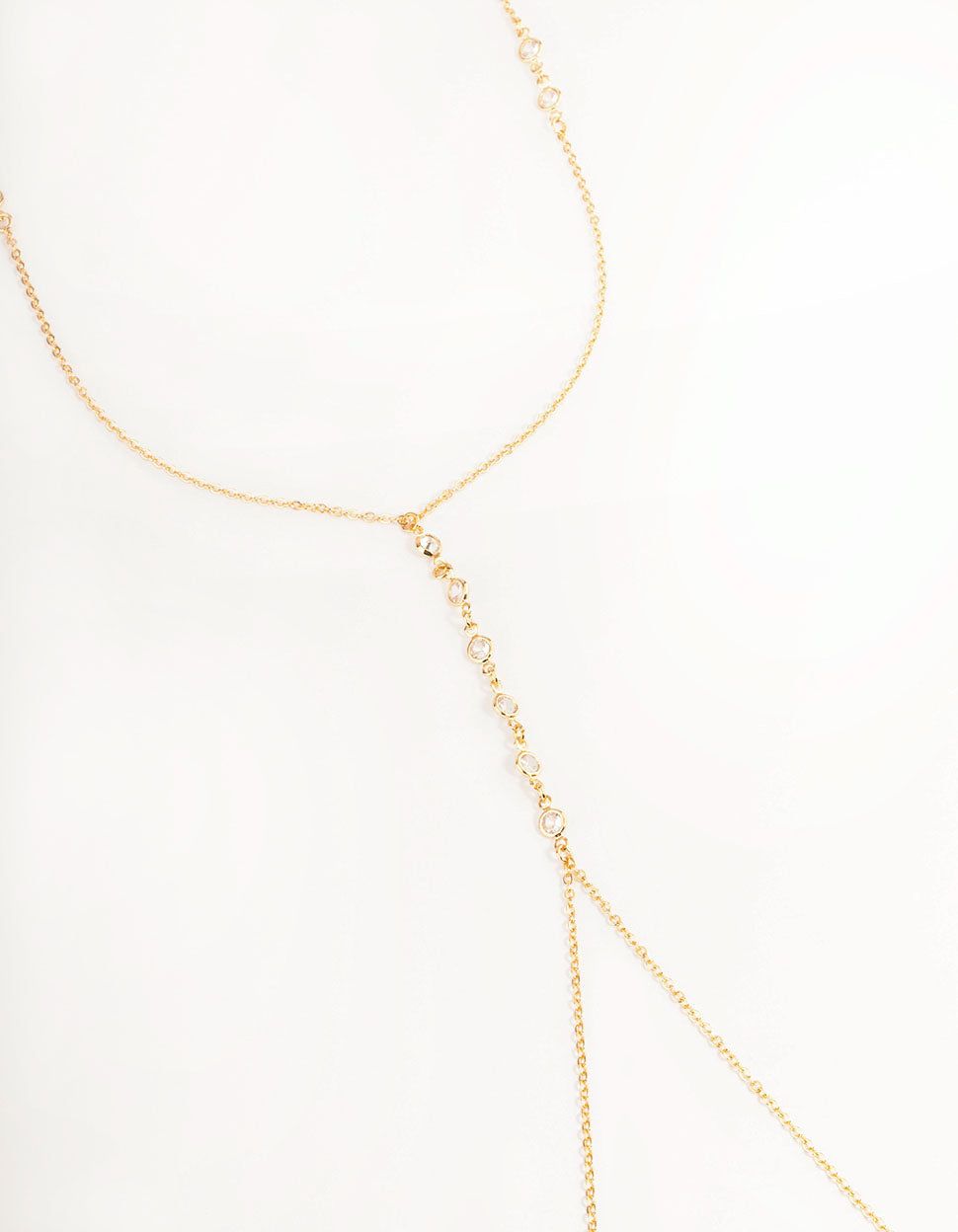 Gold Cubic Zirconia Centre Body Chain sold by lovisa
