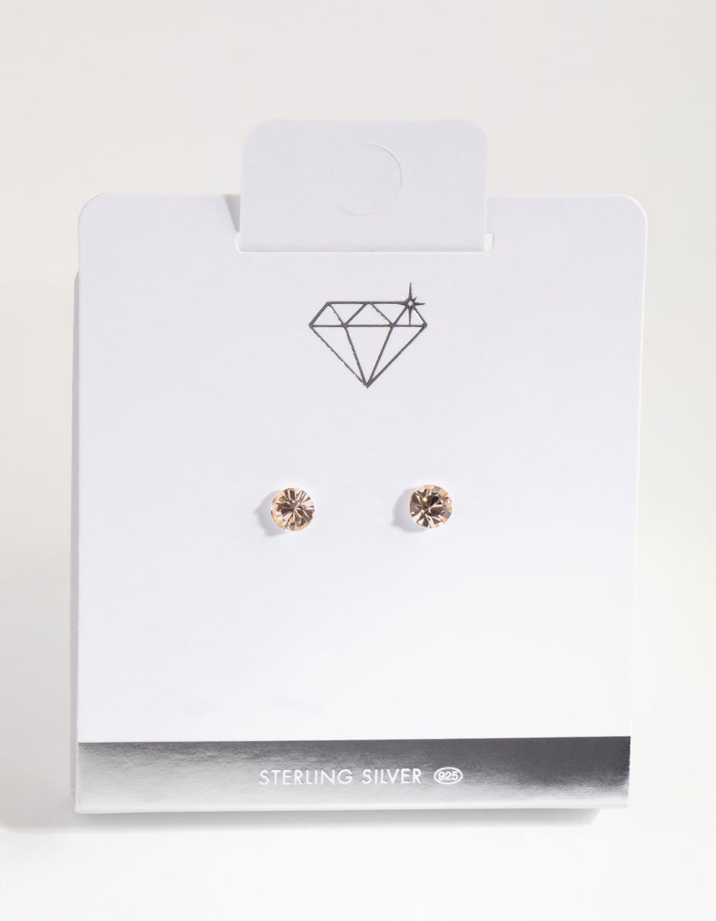 Sterling Silver Silk Diamond Simulant Stud Earrings sold by lovisa product image thumbnail 3