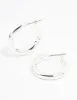 Silver Thin C Hoop Earrings sold by lovisa