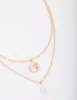 Rose Gold Disc & Pearl Layered Necklace sold by lovisa