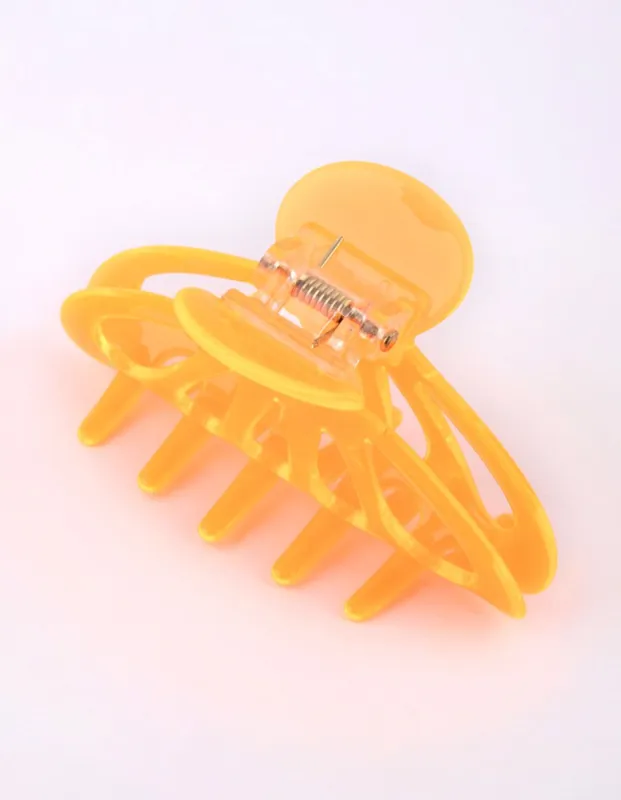 Orange Round Acrylic Cut Out Claw sold by lovisa
