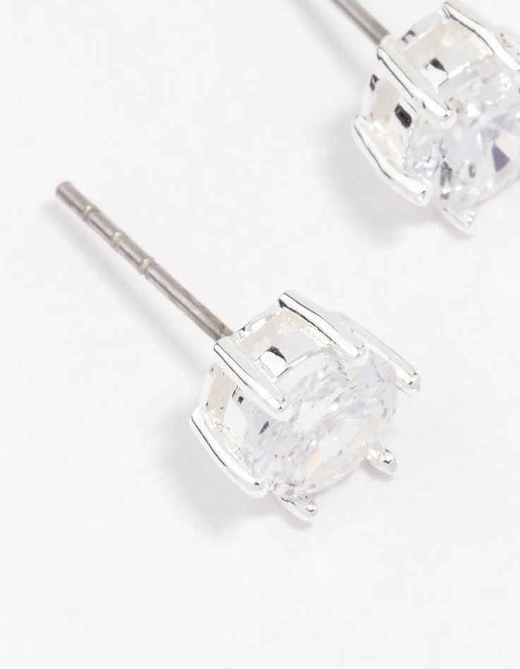 Silver Plated Classic Cubic Zirconia Stud Earrings sold by lovisa product image thumbnail 2