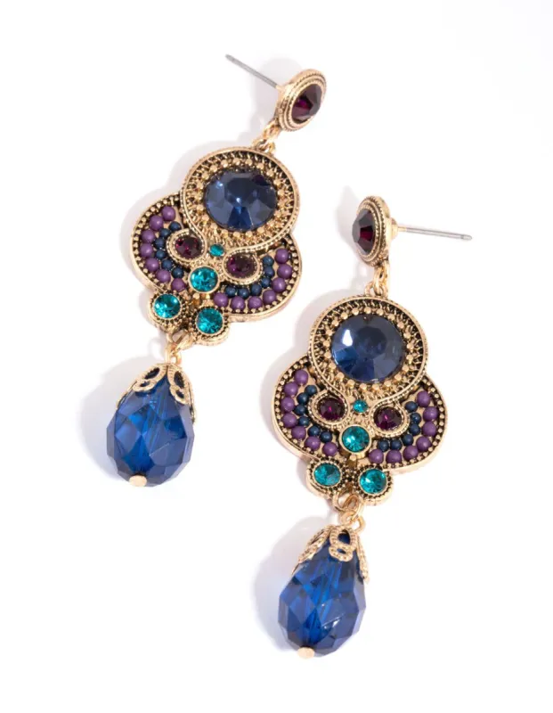 Gold Cleopatra Drop Earrings sold by lovisa