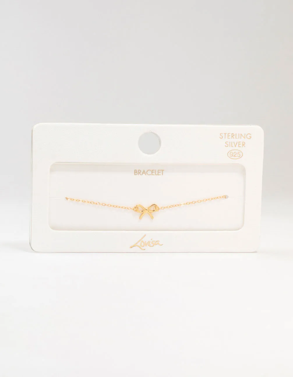 Gold Plated Sterling Silver Bow Chain Bracelet sold by lovisa product image thumbnail 3
