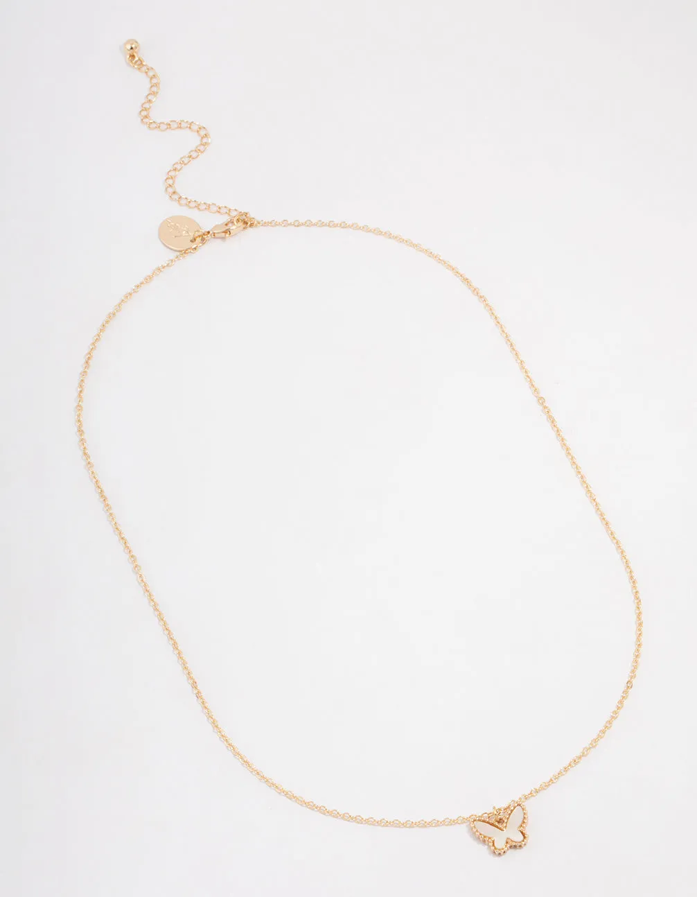 Gold Butterfly Pendant Necklace sold by lovisa product image thumbnail 2