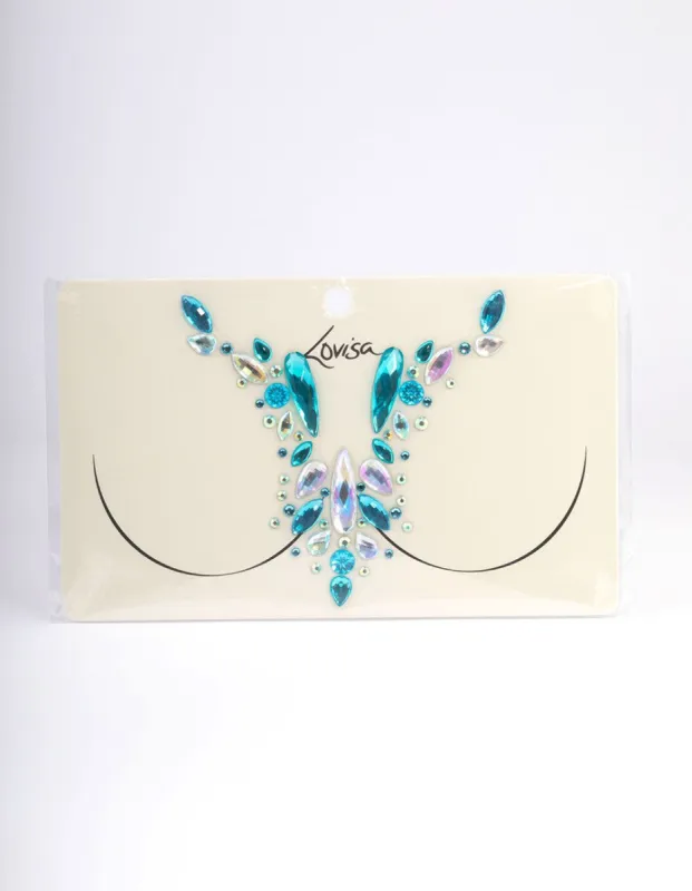 Acrylic Mermaid Blue Chest Jewels sold by lovisa