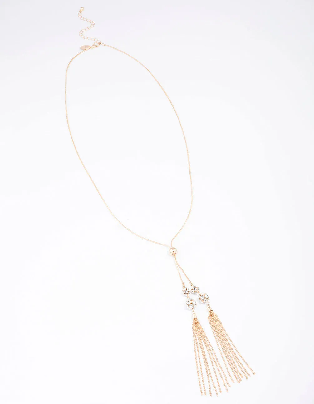 Gold Diamante Long Tassel Necklace sold by lovisa product image thumbnail 2